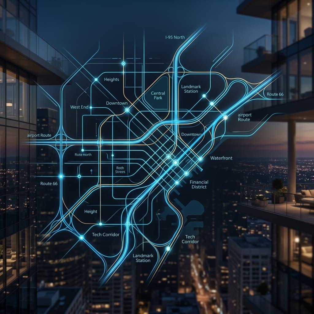 Gera Hinjewadi transit connectivity map background