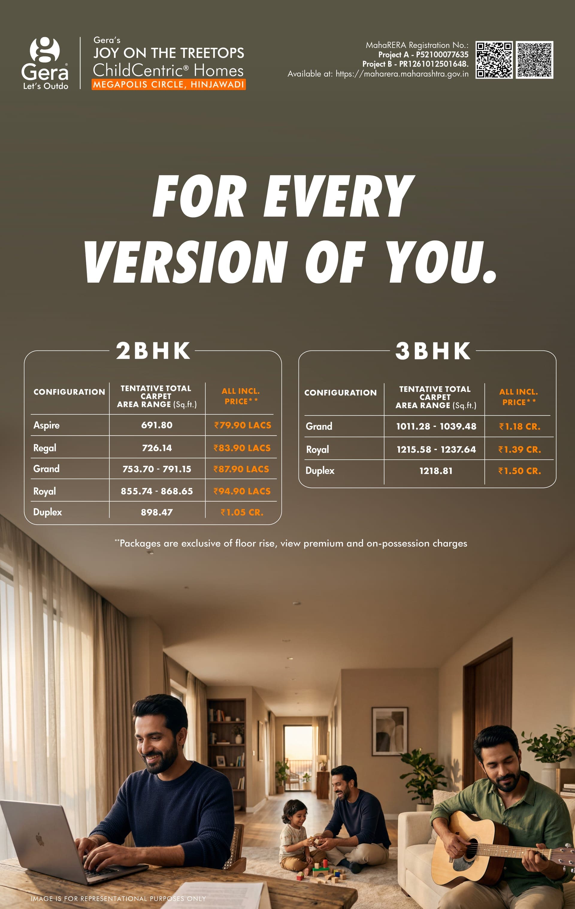Gera Hinjewadi Official Pricing Chart